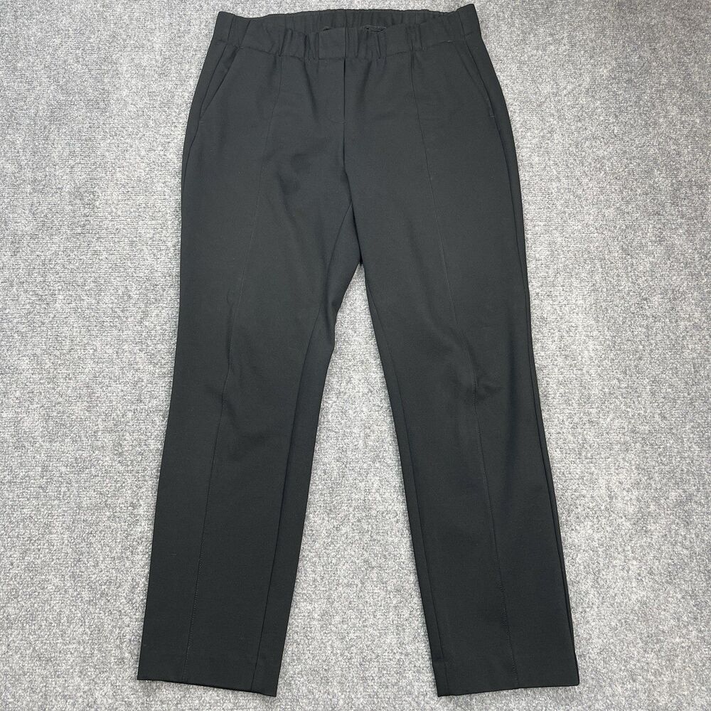 J Jill Ponte Slim Leg Small Pull On Pants Womens Medium Black Stretch Pockets